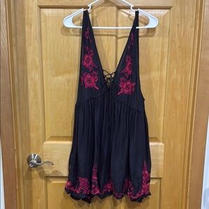 Intimately Free People Black and Pink/red sleeveless dress size m